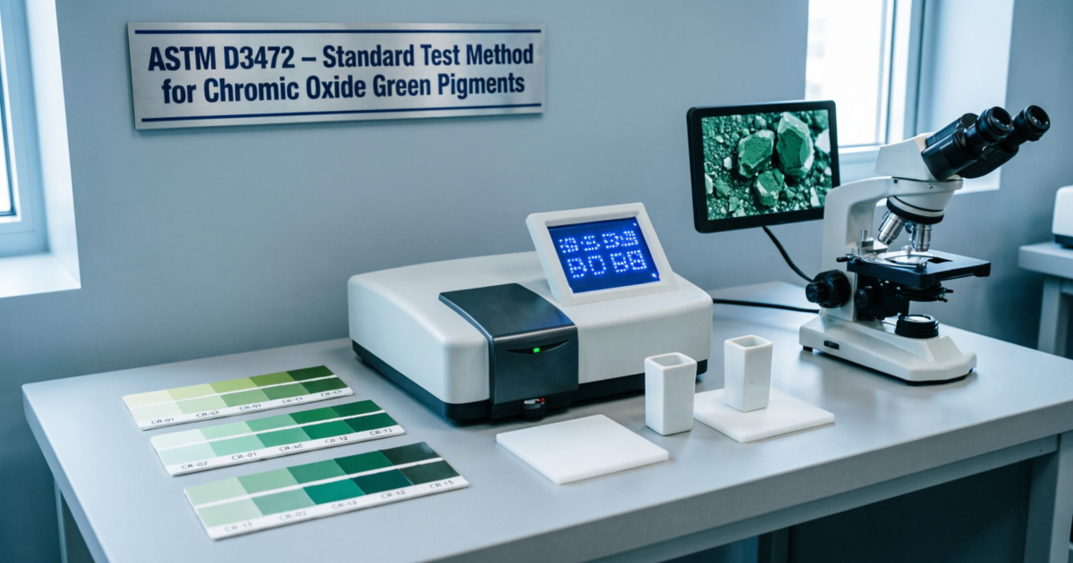 ASTM standard laboratory testing for chromium oxide green