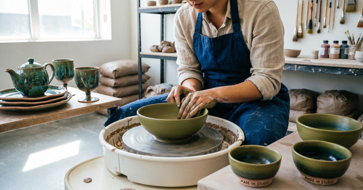 Ceramic Glaze Ceramic pottery with chromium oxide green glaze