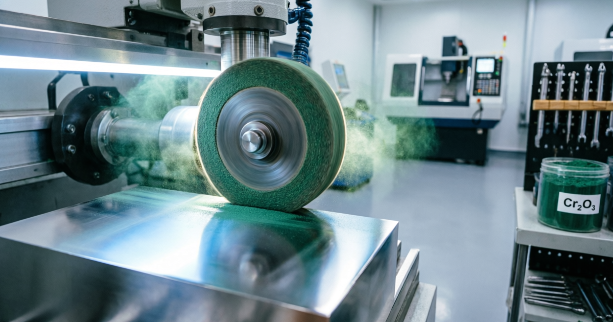 Precision polishing and grinding with chromium oxide green