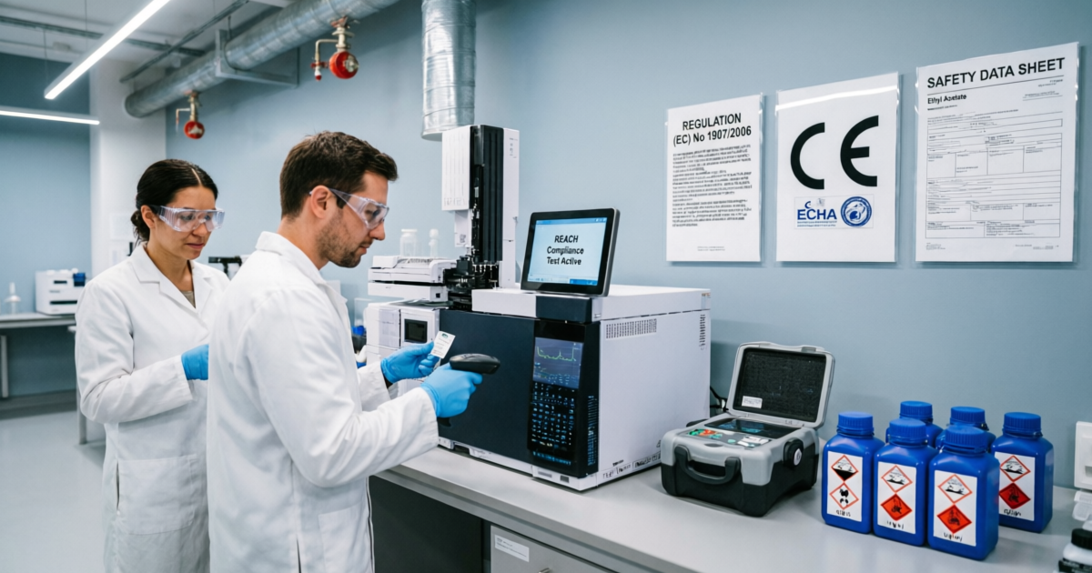 REACH Compliance Chemical safety laboratory with REACH compliance