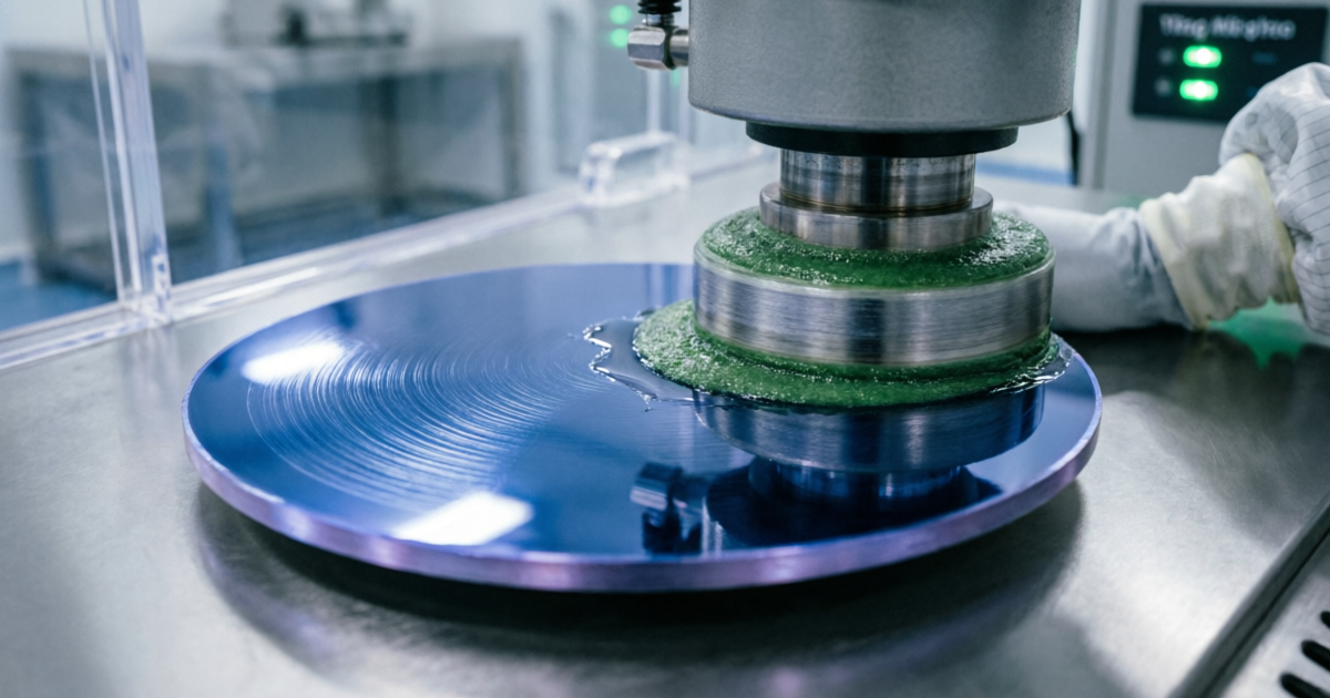 LED sapphire substrate polishing with chromium oxide green